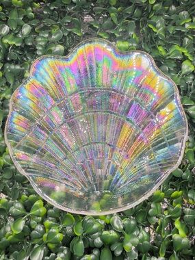 Iridescent Shell Jewelry Holder, Trinket Dish